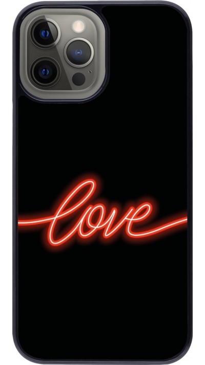 Coque iPhone 12 Pro Max - Valentine 2023 neon love