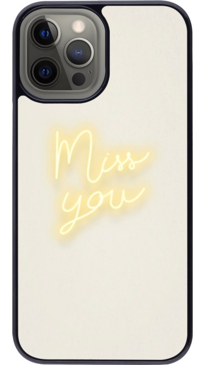 Coque iPhone 12 Pro Max - Valentine 2023 neon miss you