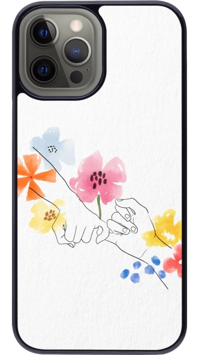 Coque iPhone 12 Pro Max - Valentine 2023 pinky promess flowers