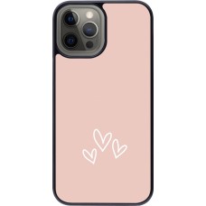 iPhone 12 Pro Max Case Hülle - Valentine 2023 three minimalist hearts