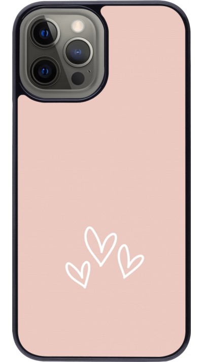 Coque iPhone 12 Pro Max - Valentine 2023 three minimalist hearts