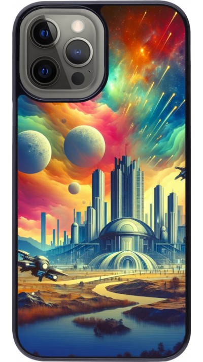 iPhone 12 Pro Max Case Hülle - Futuristische Stadt ausserhalb der Kuppel