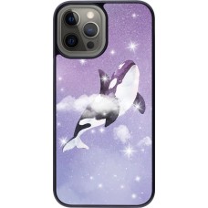 Hülle iPhone 12 Pro Max - Whale in sparking stars
