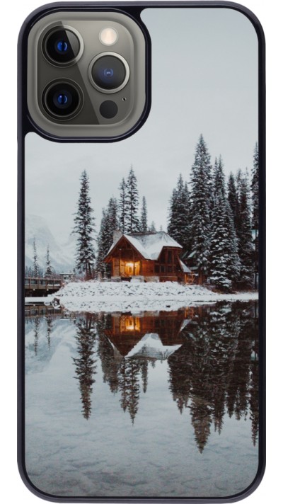 Coque iPhone 12 Pro Max - Winter 25 Winter house forest afternoon