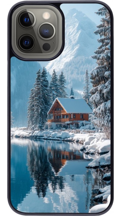 Coque iPhone 12 Pro Max - Winter 25 Winter house forest day