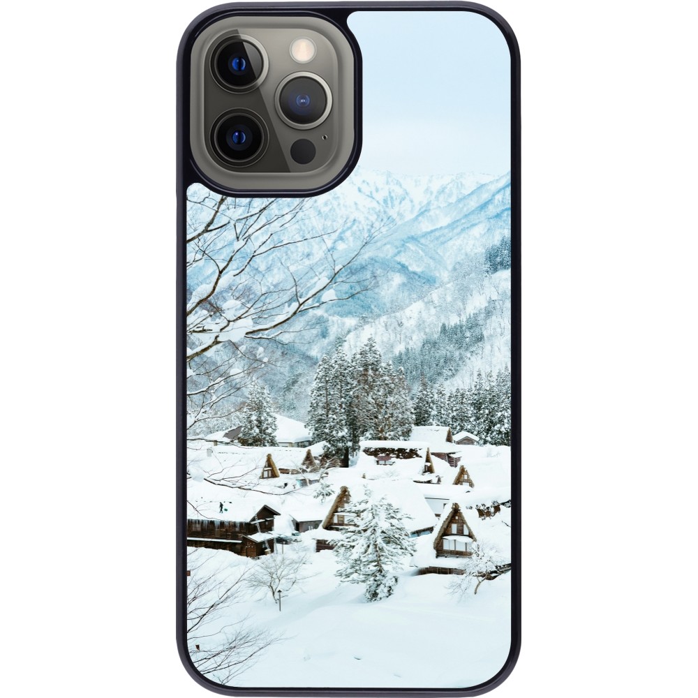 Coque iPhone 12 Pro Max - Winter 25 Winter snowy landscape