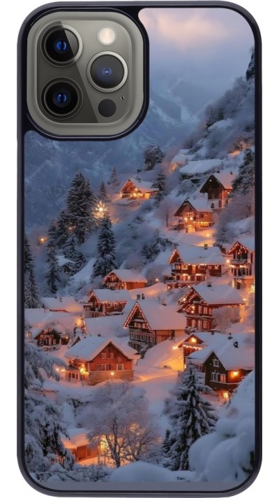 Coque iPhone 12 Pro Max - Winter 25 Winter snowy village