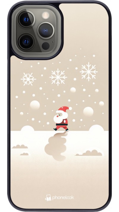 iPhone 12 Pro Max Case Hülle - Weihnachten 2023 Minimalistischer Weihnachtsmann