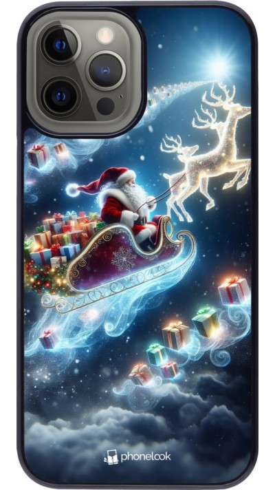 Coque iPhone 12 Pro Max - Noël 2023 Père Noël enchanté