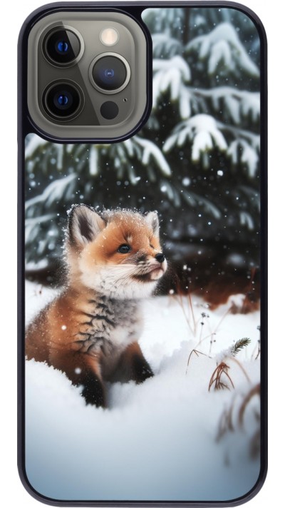 Coque iPhone 12 Pro Max - Noël 2023 Renardeau sapin