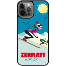 iPhone 12 Pro Max Case Hülle - Zermatt Ski Downhill