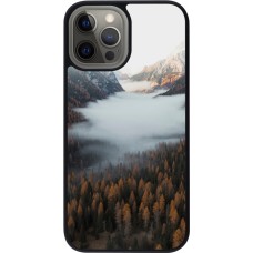 Coque iPhone 12 Pro Max - Silicone rigide noir Autumn 22 forest lanscape