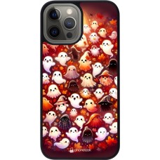 iPhone 12 Pro Max Case Hülle - Silikon schwarz Gespenster Herbst niedlich