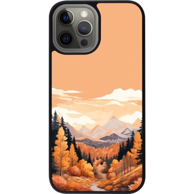 Coque iPhone 12 Pro Max - Silicone rigide noir Autumn 25 Mountains
