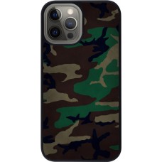 Coque iPhone 12 Pro Max - Silicone rigide noir Camouflage 3