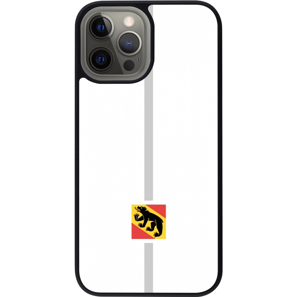 iPhone 12 Pro Max Case Hülle - Silikon schwarz Kanton BE weiss