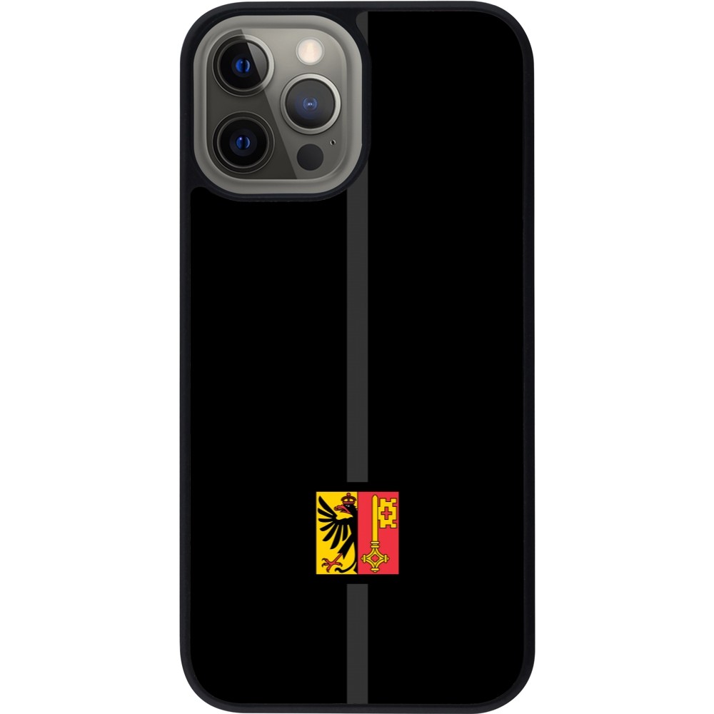 iPhone 12 Pro Max Case Hülle - Silikon schwarz Kanton GE schwarz