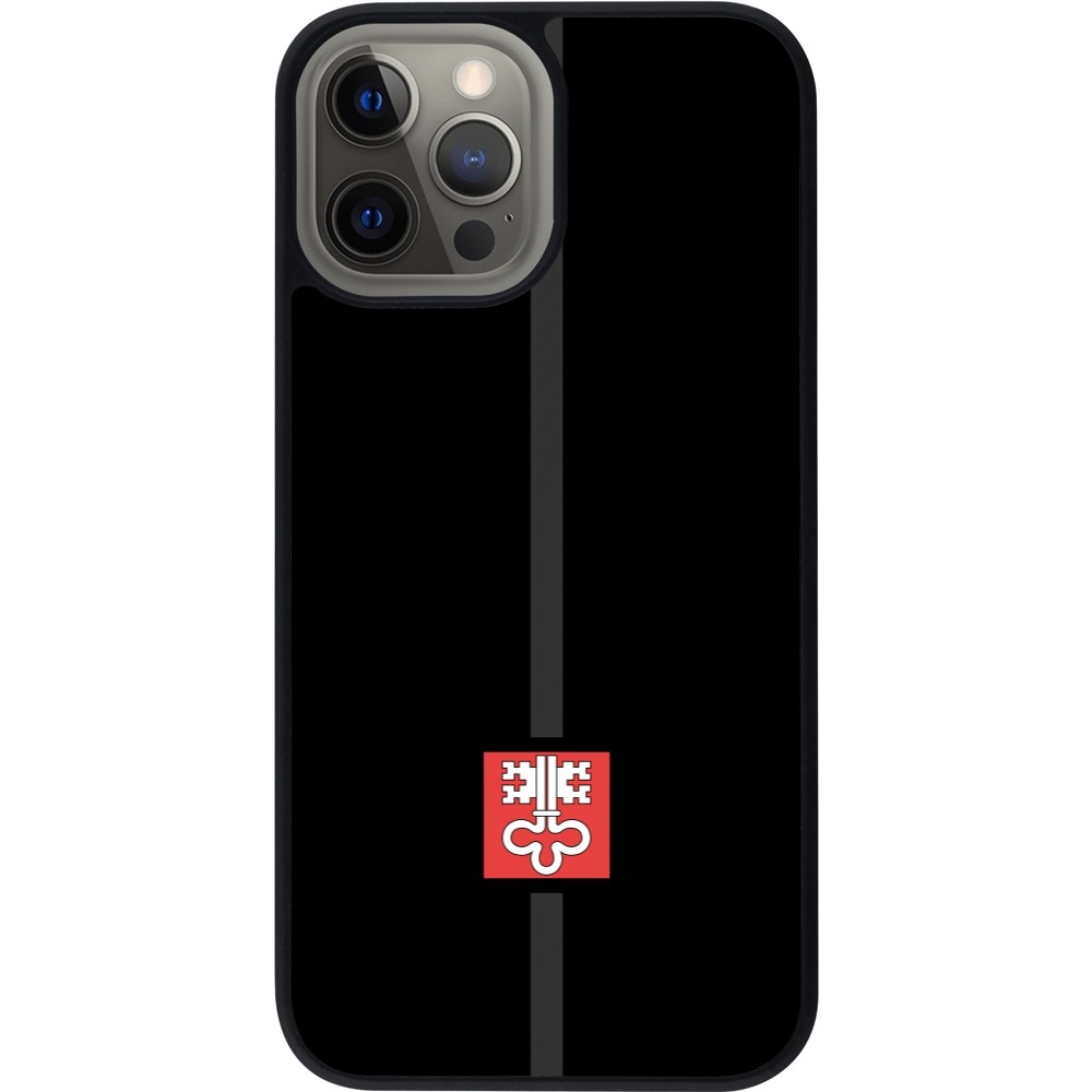 iPhone 12 Pro Max Case Hülle - Silikon schwarz Kanton NW schwarz