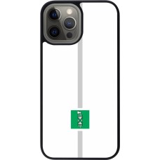 Coque iPhone 12 Pro Max - Silicone rigide noir Canton SG blanc