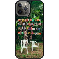 Coque iPhone 12 Pro Max - Silicone rigide noir Chairs DTMF