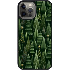 Coque iPhone 12 Pro Max - Silicone rigide noir Christmas 25 Pattern Xmas Tree