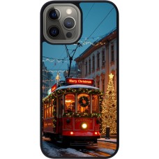 iPhone 12 Pro Max Case Hülle - Silikon schwarz Christmas 25 Xmas Train