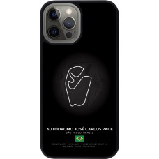 iPhone 12 Pro Max Case Hülle - Silikon schwarz F1 Track 2025 Brazil