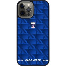Coque iPhone 12 Pro Max - Silicone rigide noir Maillot de football Cap-Vert 2026 personnalisable