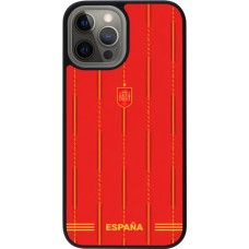 iPhone 12 Pro Max Case Hülle - Silikon schwarz Spanien 2026 personalisierbares Fussballtrikot
