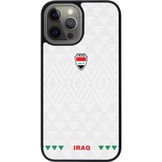 Coque iPhone 12 Pro Max - Silicone rigide noir Maillot de football Irak 2026 personnalisable