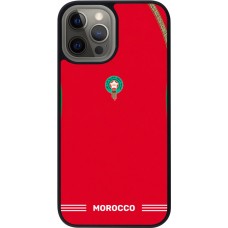 iPhone 12 Pro Max Case Hülle - Silikon schwarz Marokko 2026 personalisierbares Fussballtrikot