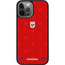 Coque iPhone 12 Pro Max - Silicone rigide noir Maillot de football Panama 2026 personnalisable
