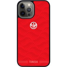 iPhone 12 Pro Max Case Hülle - Silikon schwarz Tunesien 2026 personalisierbares Fussballtrikot