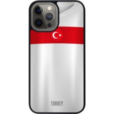 iPhone 12 Pro Max Case Hülle - Silikon schwarz Türkei personalisierbares Fussballtrikot