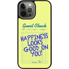 Coque iPhone 12 Pro Max - Silicone rigide noir Guest check 2026
