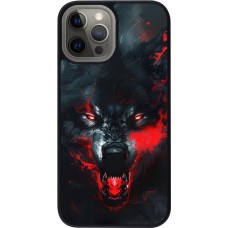 Coque iPhone 12 Pro Max - Silicone rigide noir Halloween 2024 mad werewolf