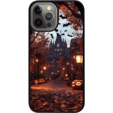 iPhone 12 Pro Max Case Hülle - Silikon schwarz Halloween 2025 Haunted house