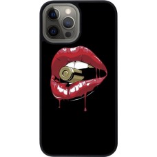 Hülle iPhone 12 Pro Max - Silikon schwarz Lips bullet