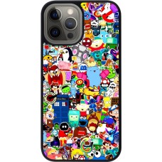 Coque iPhone 12 Pro Max - Silicone rigide noir Mixed cartoons