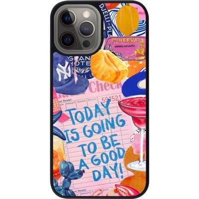 iPhone 12 Pro Max Case Hülle - Silikon schwarz Preppy Today is Going to be a good day