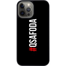 Coque iPhone 12 Pro Max - Silicone rigide noir Qsafoda 1