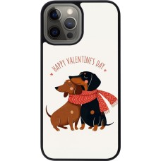 Coque iPhone 12 Pro Max - Silicone rigide noir Saint Valentines Day 26 Happy Valentine