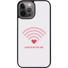 Coque iPhone 12 Pro Max - Silicone rigide noir Saint Valentines Day 26 Love is in the air