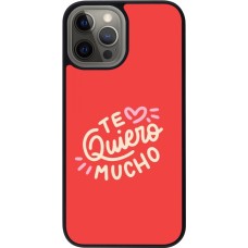 iPhone 12 Pro Max Case Hülle - Silikon schwarz Saint Valentines Day 26 Te quiero mucho