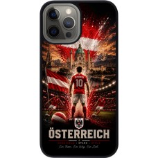 iPhone 12 Pro Max Case Hülle - Silikon schwarz Fussball Österreich splash 2026