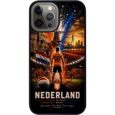 iPhone 12 Pro Max Case Hülle - Silikon schwarz Fussball Niederlande splash 2026