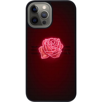 iPhone 12 Pro Max Case Hülle - Silikon schwarz Spring 23 neon rose