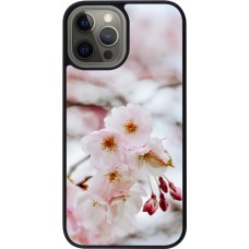 iPhone 12 Pro Max Case Hülle - Silikon schwarz Cherry tree Spring 2026