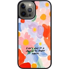 iPhone 12 Pro Max Case Hülle - Silikon schwarz Every day is a chance Spring 2026