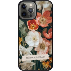 iPhone 12 Pro Max Case Hülle - Silikon schwarz Full Bloom Spring 2026